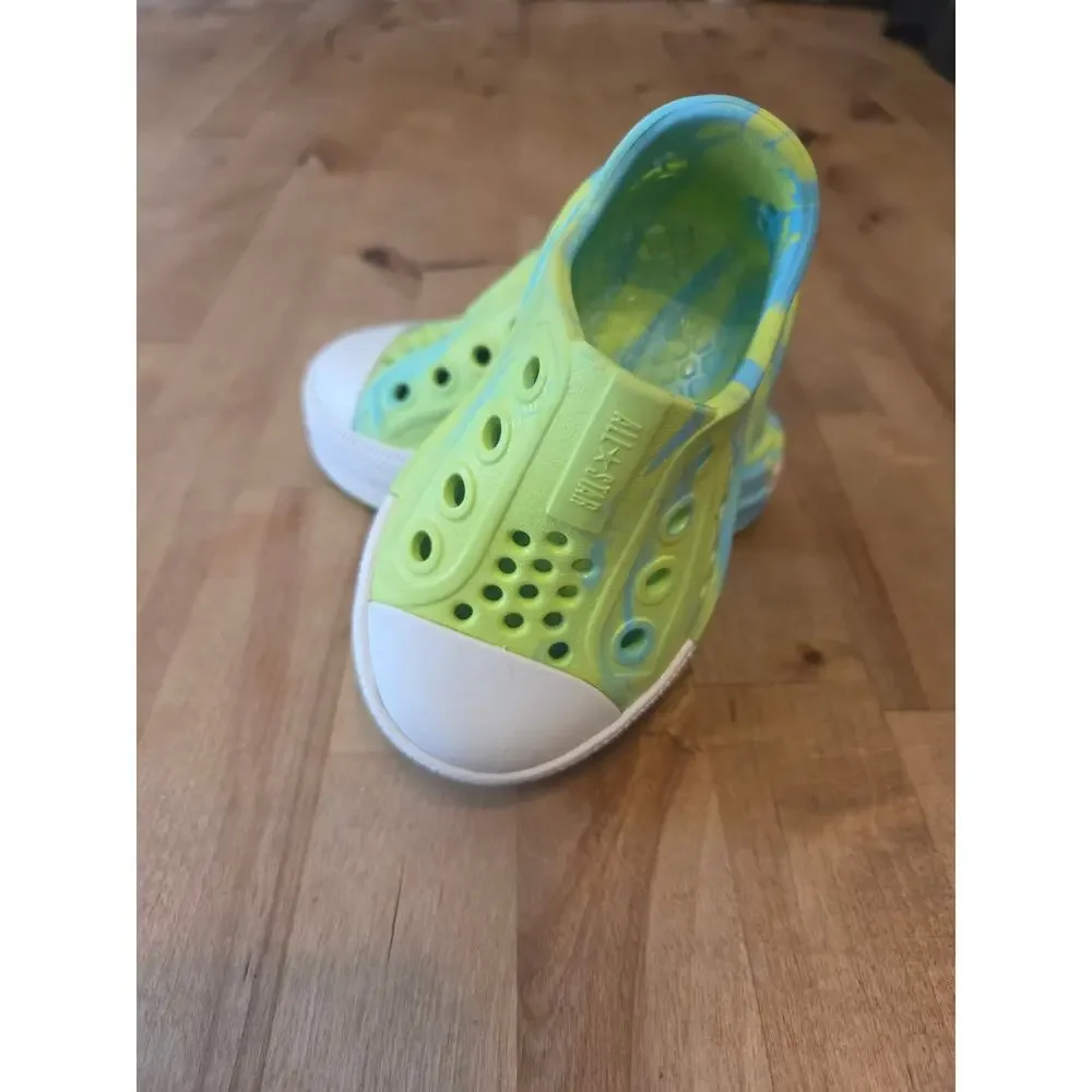 Converse Chuck Taylor All Star Play Lite CX Toddler Size 5 Lime Blue Swirl